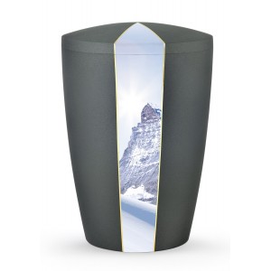 Heaven's Edition Biodegradable Cremation Ashes Funeral Urn – Peaks / Anthracite Surface